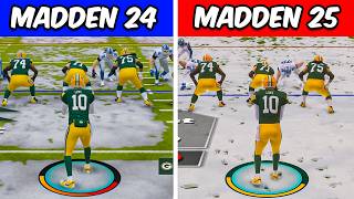 Madden 25 vs Madden 24 Side by Side Comparison [upl. by Kerstin]