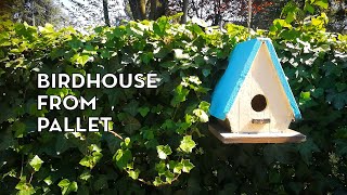 Casetta per uccelli da pallet reciclati  Birdhouse from pallets [upl. by Tloh]