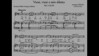 Vieni vieni o mio diletto  piano accompaniment [upl. by Kcirdor]