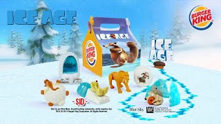 2014 BLUE SKY ICE AGE SET OF 6 BURGER KING KIDS MEAL TOYS VIDEO  SLIDE WITH SID [upl. by Yorker]