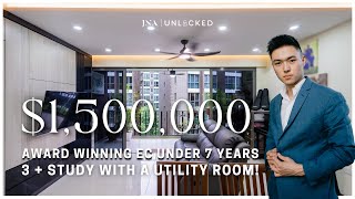 Bellewoods Executive Condominium  3 bedrooms  study with pool facing view  District 25 Woodlands [upl. by Haisoj]