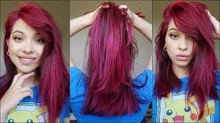 How I Dye My Hair Magenta  Burgundy Red [upl. by Upton]