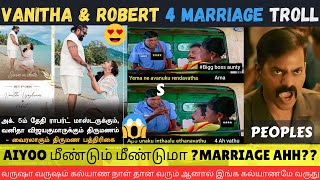 Vanitha Vijayakumar 4 Marriage Troll  Vanitha Vijayakumar Robert wedding Troll   5G Troll [upl. by Thill997]