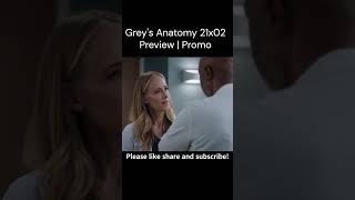 Greys Anatomy 21x02 Preview  Promo greysanatomy [upl. by Rotciv780]