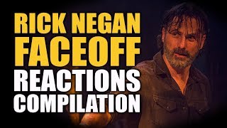 The Walking Dead RICK NEGAN FACEOFF Reactions Compilation [upl. by Eixela437]