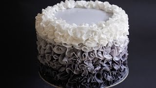 Fondant Ruffle Cake Ombre Style Tutorial Rosies Dessert Spot [upl. by Autum]