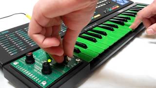 RC CIRCUIT BENT GREEN FM SYNTH YAMAHA PSS140 KEYBOARD  SYNTHESISER [upl. by Sessylu]