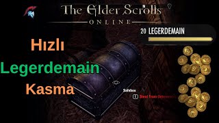 En Hızlı Şekilde LEGERDEMAIN Seviyesi Kasma Yöntemi  ElderScrollsOnline [upl. by Brooking63]