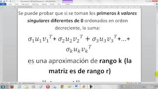 Matrices Descomposición en Valor Singular SVD Profesor Matemáticas José Arturo Barreto [upl. by Llewon]