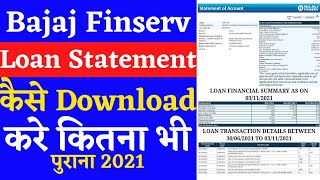 Bajaj Finance Loan Statement Kaise NikaleHow To Download Bajaj Finance Loan Statementbajaj Finserv [upl. by Ellirehs]