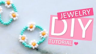 DIY Tutorial  Perlen Blume mit Rocailles  Machen Sie Ihren eigenen Schmuck [upl. by Yrmac465]