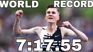 Jakob Ingebrigtsen Smashes 3000m world record at the silesia diamond league meet in 71755 [upl. by Eido]