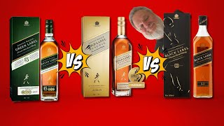 Johnnie Walker Black label vs Gold Label vs Green label Picking my winner whisky review [upl. by Ruthi]