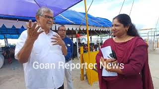 Goan Reporter Min Aleixo visit Majorda beach where sea water had entered several shacks yesterday [upl. by Ellimaj]