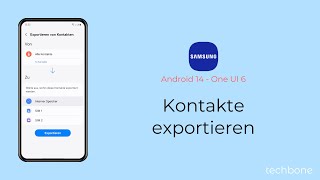 Kontakte exportieren  Samsung Android 14  One UI 6 [upl. by Aihsenod]