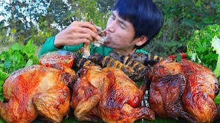 ไก่ย่างนมสดจิ้มซีฟู้ดแกล้มผักสดแซ่บคักอีหลีครับพี่น้องMUKBANG EATING SHOWโก้อีสานพาแดก [upl. by Enelrihs]