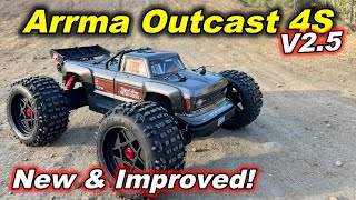 Arrma Outcast 4S V25 V2 First Look and Run  Best RC monster truck stunt truck [upl. by Nnylyak]