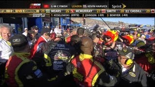 Clint Bowyer And Jeff Gordon Fight Crew Fight in Garage FULL [upl. by Aierb]