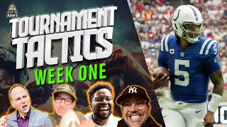 NFL Week 1 Draftkings and Fanduel GPP Strategy and Picks  Tournament Tactics [upl. by Rasec75]