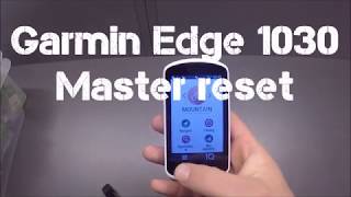 Garmin Edge 1030 Master Reset [upl. by Peppard770]