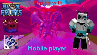 Pvping with venom  blox fruits  mobile player [upl. by Prue]