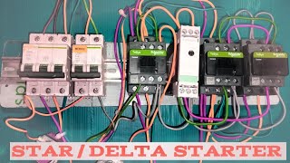 STAR DELTA STARTER Star Delta Starter power wiring Star delta starter control wiring [upl. by Wurster]