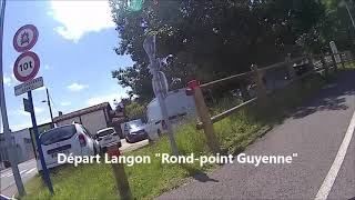 Langon  Captieux par les pistes cyclables [upl. by Eusadnilem]