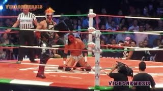 Triplemania 22 Psycho Clown vs Texano Jr Máscara vs Cabellera [upl. by Hoeg97]