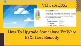 How To Upgrade VMware ESXi 67 to 70  VMware vSphere ESXi Host Upgrade Process [upl. by Llenaej]