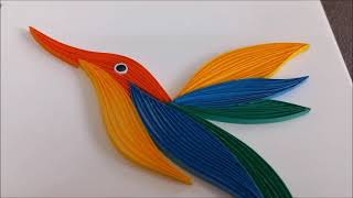 Quilled bird quilledbird quillingart quillednotebook handwork gifting [upl. by Adyl]