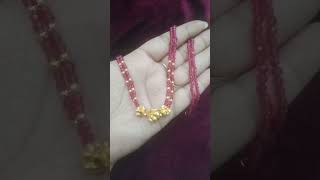 pink beads necklace 17quot 399 6305160580 microgold onegram viral [upl. by Adolphus]