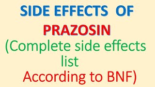 Side effects of prazosin  Prazosin side effects  Prazosin [upl. by Asserac]