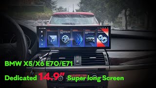 BMW X5X6 E70E71 149” 149 inch big screen car radio [upl. by Nayrb]