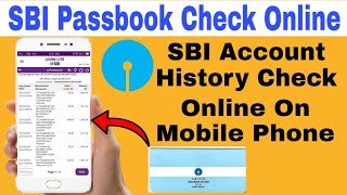 SBI Bank mPassbook Check  Sbi bank passbook history check online in hindi [upl. by Aratak]