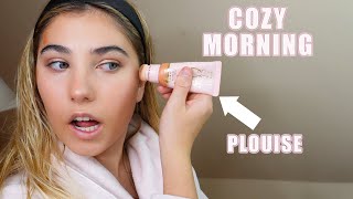 My Cozy Morning Using New Skincare amp Makeup  Rosie McClelland [upl. by Mitch]