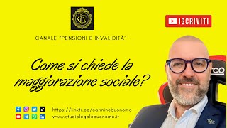 Come si chiede la maggiorazione sociale sulla pensione di inabilità civile [upl. by Beauvais]