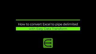 How to convert Excel to pipe delimited [upl. by Gisele]