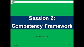 Session 2 Competency Framework on 14th February 2021 [upl. by Adnahsal]