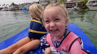 Cali Love 2 year old paddle boarding for her 1st time in the Ventura Keys [upl. by Ettenal]