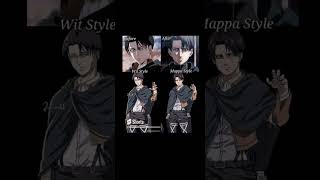 Which version of Levi Ackerman would you choose 🤔  Wit vs Mappa [upl. by Seaton]