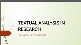 Textual Analysis in research Methodology  my notes 😊 [upl. by Arannahs]