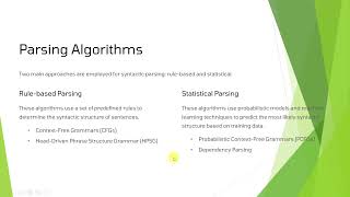 SYNTACTIC PARSING [upl. by Eniad]