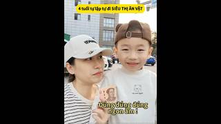 Thử thách em bé 4 tuổi tự lập đi SIÊU THỊ ĂN VẶT 1 mình tại Trung Quốc shorts funny viral [upl. by Cross]