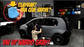 Envelopamento Vw Up Nardo Gray da Audi Dicas sobre a Claybar [upl. by Pratte]