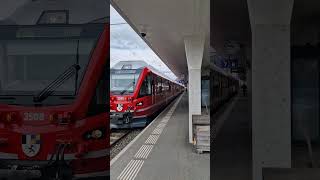 Swiss Train 3508 from St Moritz  Rhätische Bahn RhB trainspotter trainspotting swisstrains [upl. by Rohpotsirhc]