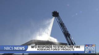 Firefighters responding to structure fire at Roseburg Forest Products [upl. by Ahsienot894]