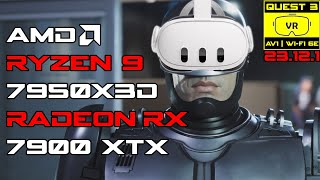 Robocop Rogue City UEVR  Meta Quest 3  AV1 CODEC  WiFi 6E  RX 7900 XTX  R9 7950X3D [upl. by Hgeilhsa]