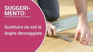 Riparare da soli le doghe danneggiate – Sostituire doghe parquet laminato pavimento di design [upl. by Lanny824]