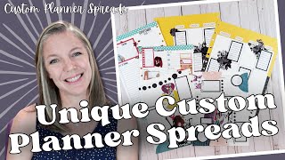 Unique Custom Planner Spreads  Planner Tips amp Tricks [upl. by Jovitah]