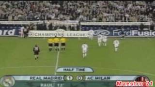 Highlights Real Madrid 31 AC Milan  1232003 [upl. by Jane]